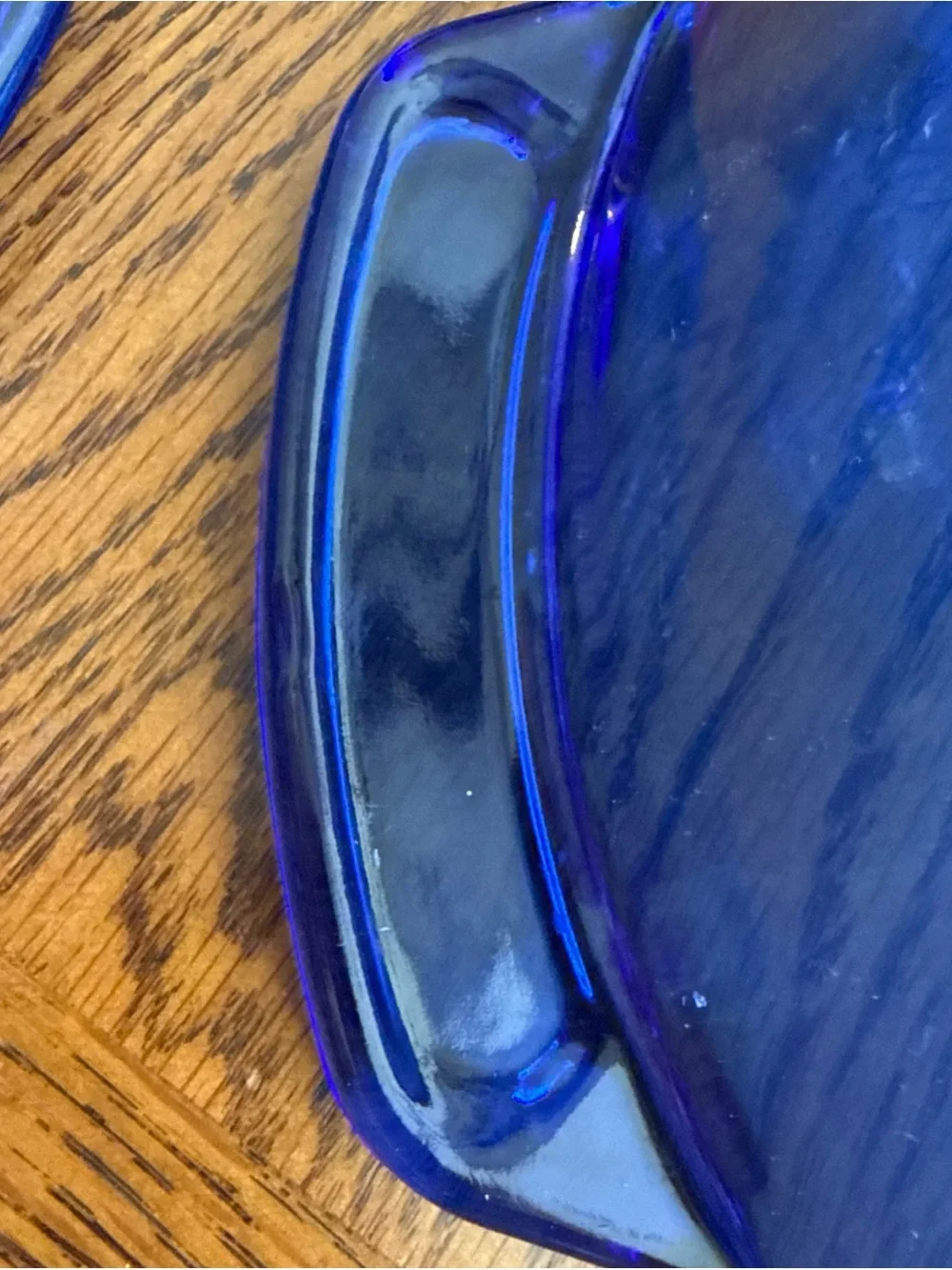 VTG Anchor Hocking Blue Glass Ovenware Casserole Baking Dish & Lid 2QT , 9in